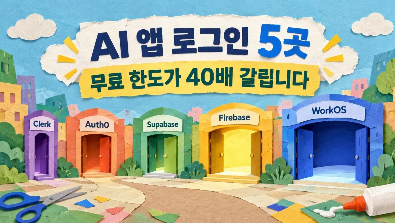 AI 앱 로그인 5곳 무료 한도가 40배 갈립니다