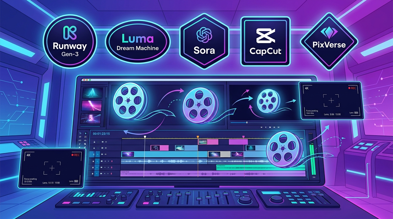 Vergleich der Top-AI-Video-Generatoren Juli 2026: Runway, Luma Dream Machine, Sora, CapCut, PixVerse