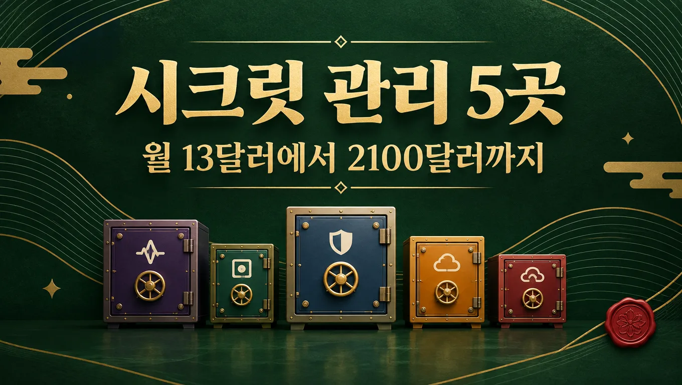 시크릿 관리 5곳 월 13달러에서 2100달러까지