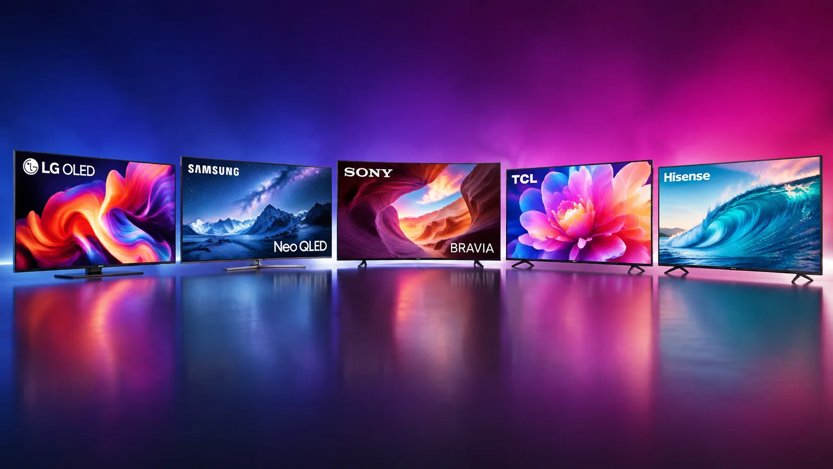 TV Vergleich 2026: LG OLED evo, Samsung Neo QLED, Sony Bravia, TCL und Hisense im Überblick
