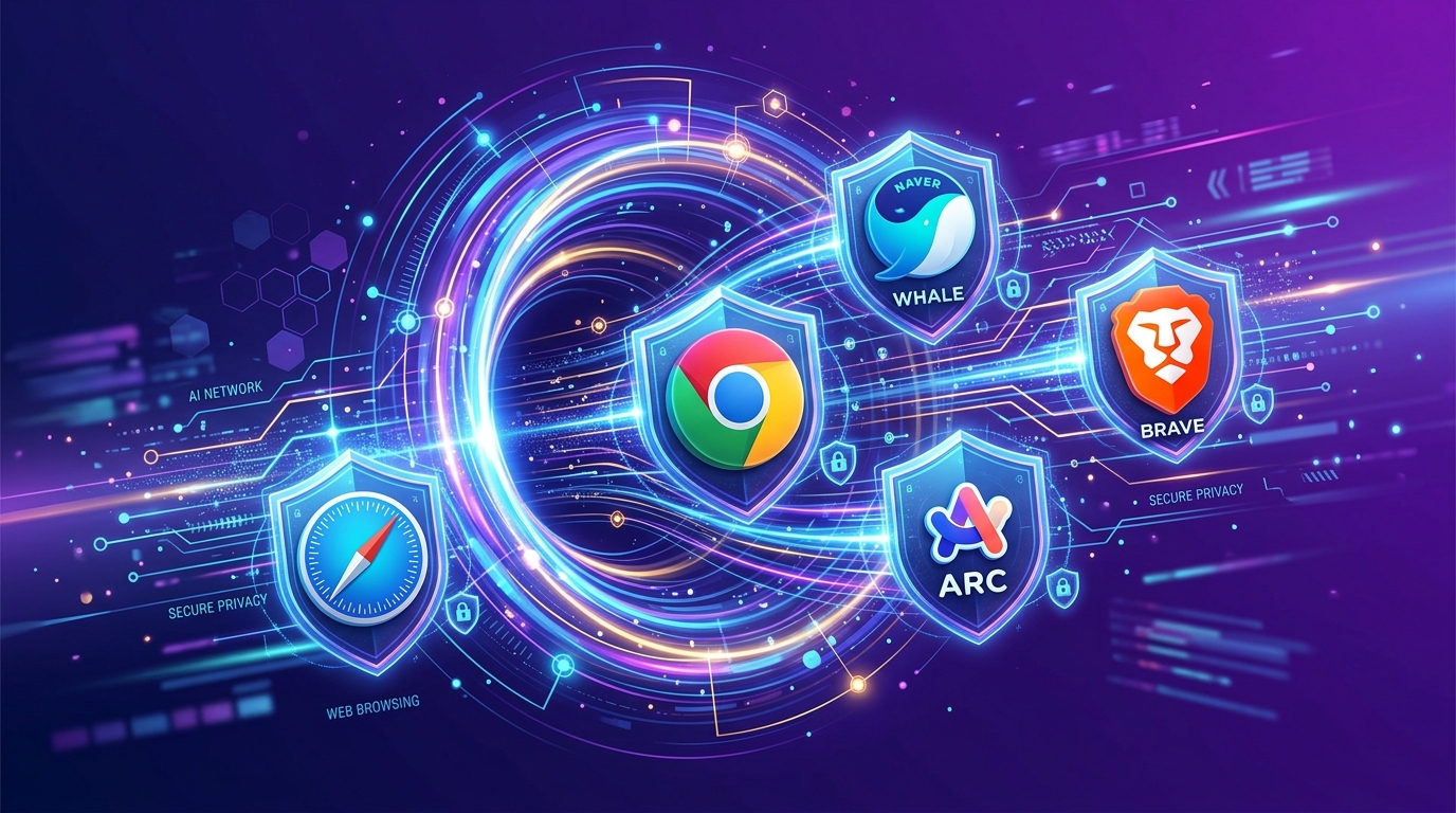 July 2026 Top 5 Web Browsers Comparison: Chrome, Safari, Whale, Arc, and Brave